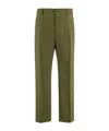 Marni Pleat-detail Wool Trousers In Green