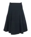 Marni High-waisted A-line Skirt Panel Detailing In Green