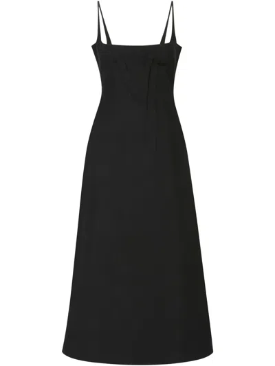 Marni Pleat-detailing Midi Dress In Black