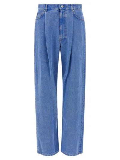 Marni Pleat Jeans In Blue