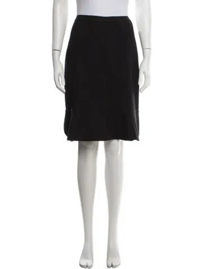 Pre-owned Marni Pleated Accents Knee-length Skirt In Black