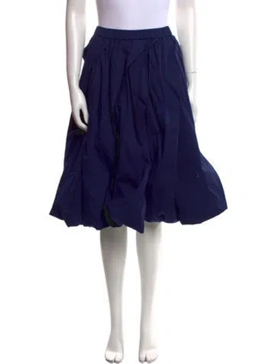Pre-owned Marni Pleated Accents Knee-length Skirt In Blue