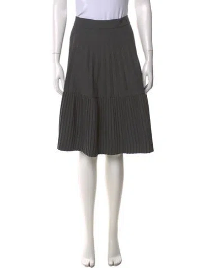 Pre-owned Marni Pleated Accents Knee-length Skirt In Gray