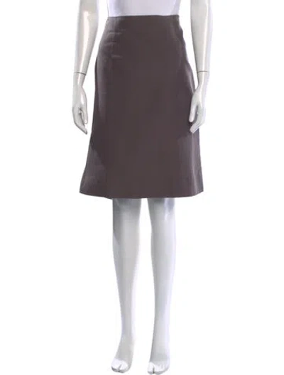 Pre-owned Marni Pleated Accents Knee-length Skirt In Grey