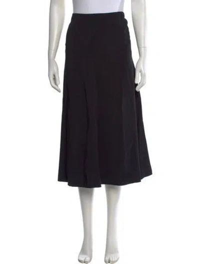 Pre-owned Marni Pleated Accents Midi Length Skirt In Black