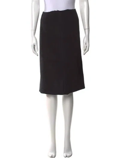 Pre-owned Marni Pleated Accents Midi Length Skirt In Black