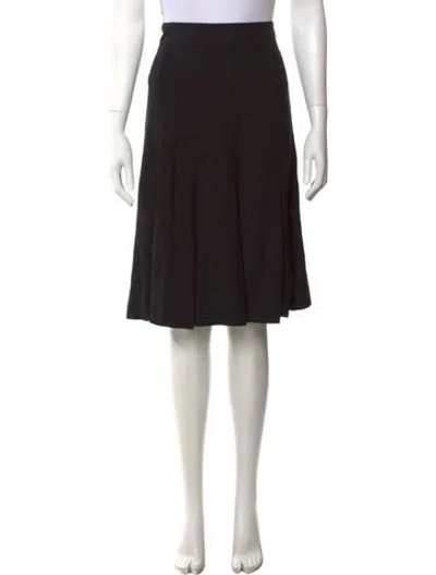 Pre-owned Marni Pleated Accents Midi Length Skirt In Black