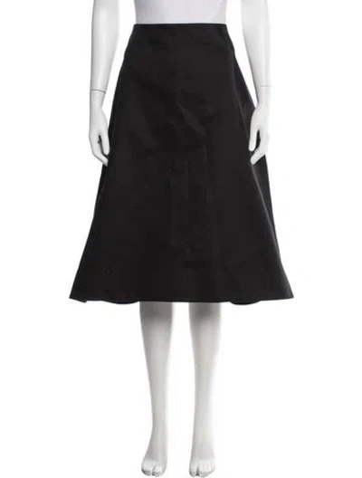 Pre-owned Marni Pleated Accents Midi Length Skirt In Black