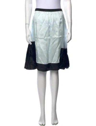 Pre-owned Marni Pleated Accents Midi Length Skirt In Blue