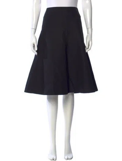 Pre-owned Marni Pleated Accents Midi Length Skirt In Blue