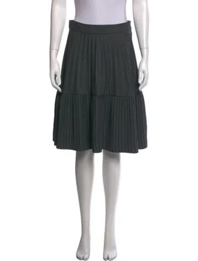 Pre-owned Marni Pleated Accents Midi Length Skirt In Grey