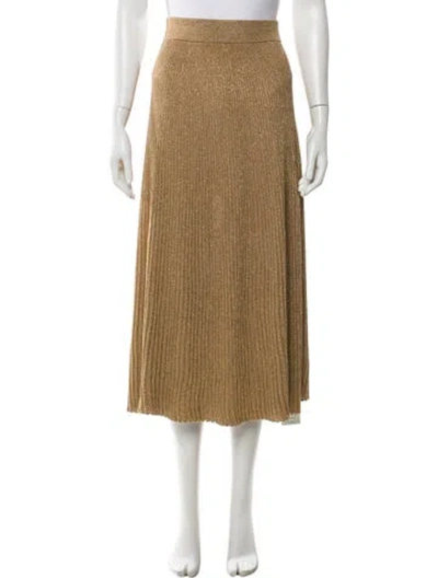 Pre-owned Marni Pleated Accents Midi Length Skirt W/ Tags In Neutral