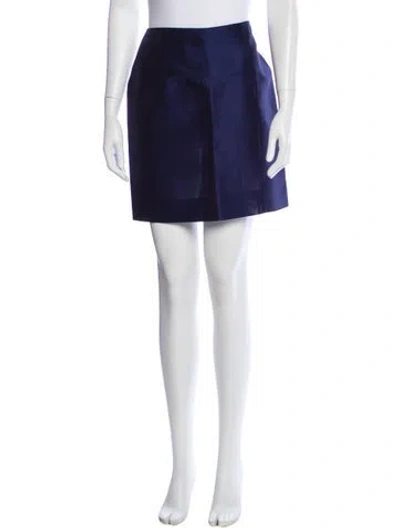 Pre-owned Marni Pleated Accents Mini Skirt In Blue