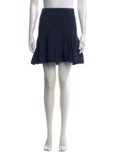 Pre-owned Marni Pleated Accents Mini Skirt In Blue