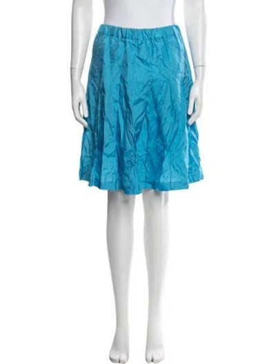 Pre-owned Marni Pleated Accents Mini Skirt In Blue