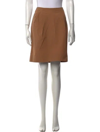 Pre-owned Marni Pleated Accents Mini Skirt In Brown