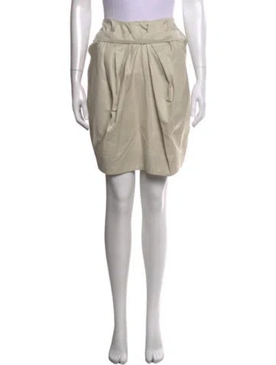 Pre-owned Marni Pleated Accents Mini Skirt In Grey