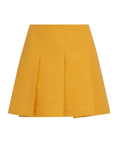 MARNI PLEATED COTTON MINISKIRT