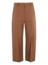 Marni Tailored Brown Pants With Front Pleats In Brown