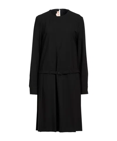 Marni Pleated Dress In Black