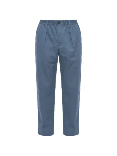 Marni Pleated Elasticated-waist Trousers In Blue