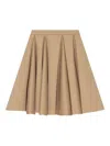 Marni Pleated Flared Skirt In Brown