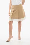 Marni Pleated High-waisted Miniskirt In Brown