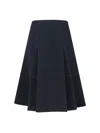 Marni High-waisted A-line Skirt Panel Detailing In Green