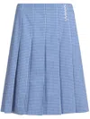 Marni Pleated Midi Skirt In Blue