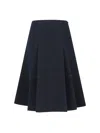 Marni High-waisted A-line Skirt Panel Detailing In Green