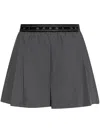 Marni Pleated Shorts With Branded Band In Grey