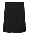 Marni Pleated Wool Mini Skirt In Black