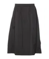 Marni Flared Silhouette Midi Skirt Water Repellent In Black