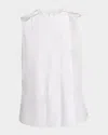 Marni Pleated Sleeveless Top In Lilywhite