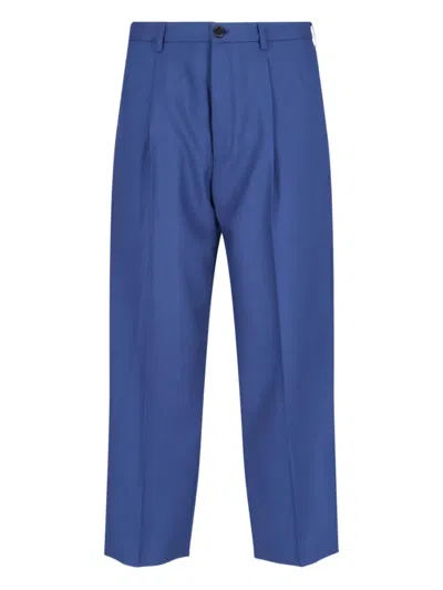 MARNI PLEATED VIRGIN WOOL TROUSERS