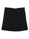 Marni Pleated Wool Mini Skirt In Black