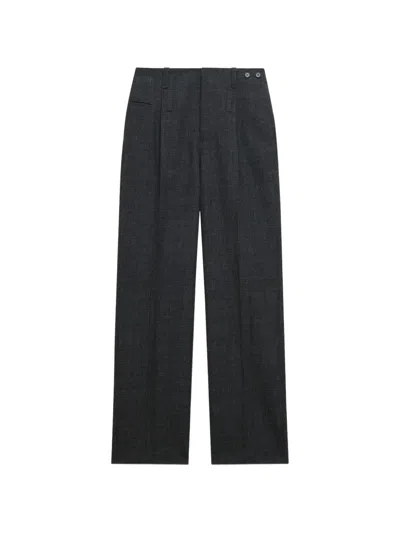 Marni Pleated Wool Trousers In Animal Print