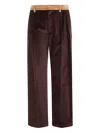 Marni Velvet Trousers With Pockets And Loops In Brown