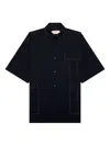 Marni Pocket-detail Short-sleeve Shirt In Blue