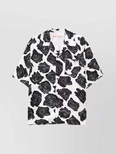 Marni Pocket Floral Short Sleeves Shirt In Multi
