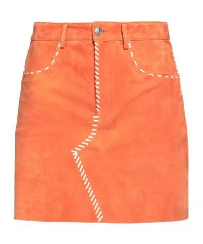 Marni Pockets Flared Skirt In Orange