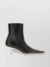 Marni Pointed Toe Leather Ankle Boots