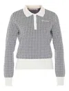 Marni Grey Virgin Wool Silk Pole In White