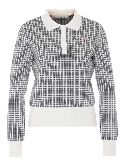 Marni Grey Virgin Wool Silk Pole In Multi