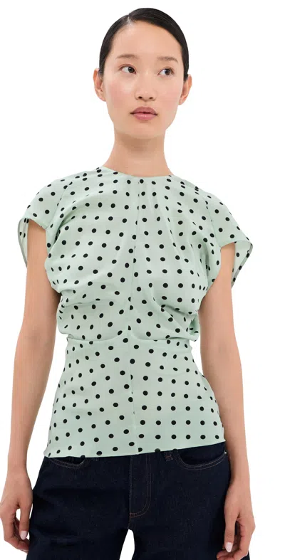 Marni Polka Dot Blouse Mint
