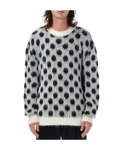 MARNI MARNI POLKA-DOT INTARSIA KNIT JUMPER