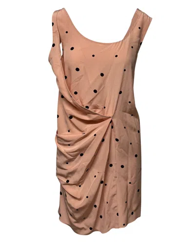 Marni Polka Dot Dress In Pink Silk