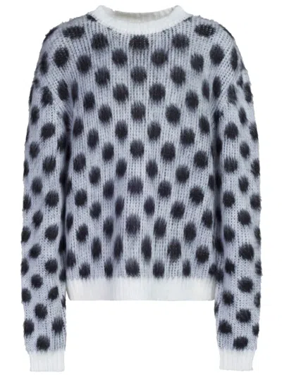 Marni Polka-dot Mohair-blend Sweater In Printed