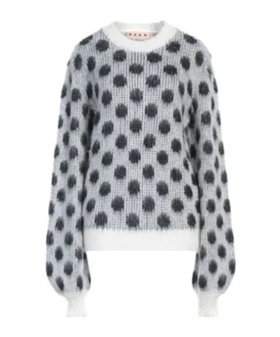 Marni Polka Dot Knitted Sweater In Multi