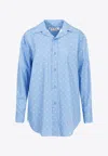 Marni Woman Shirt Azure Size 8 Cotton In Blue
